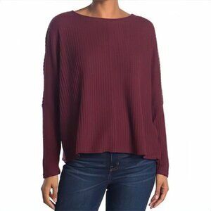 New H Bordeaux XS H By Bordeaux Top Rosewood Knit Womens NWT